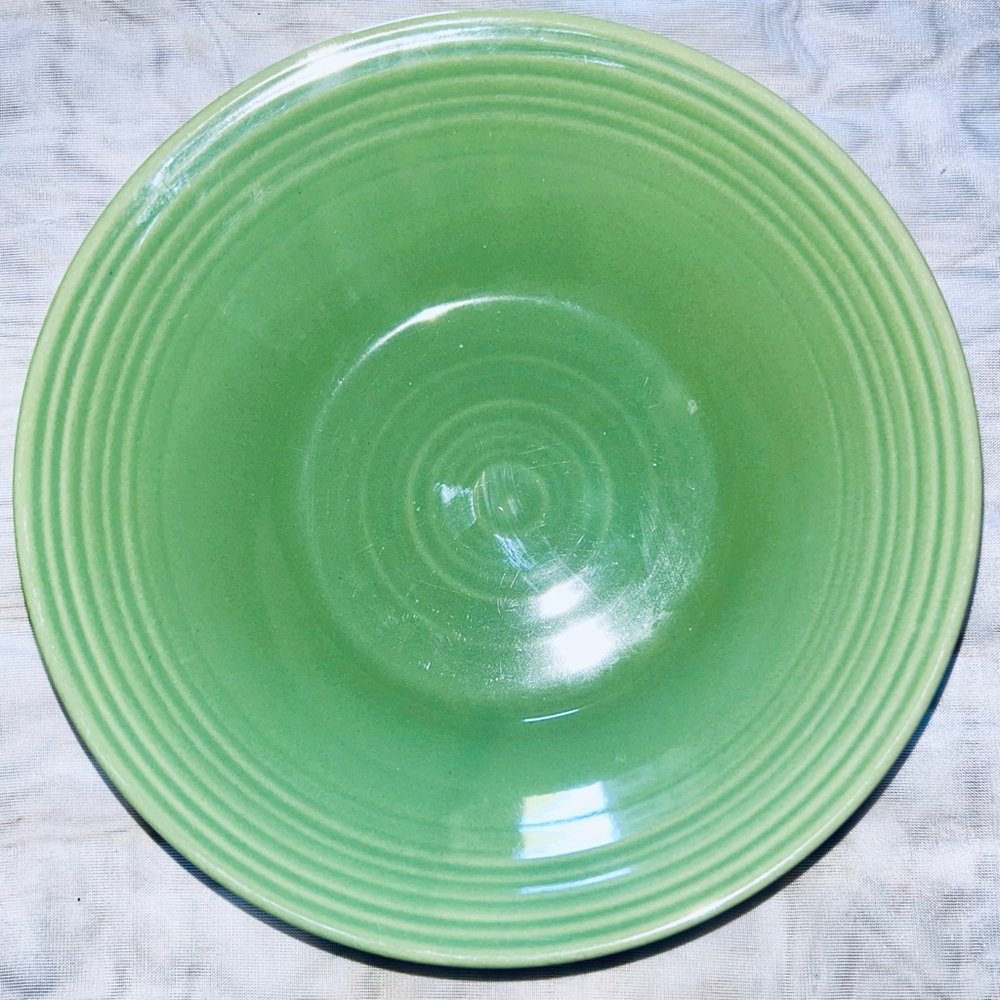 Pier 1 Festivale Green Ribbed 6 ¾” Soup Salad Cereal Bowl Stoneware Japan